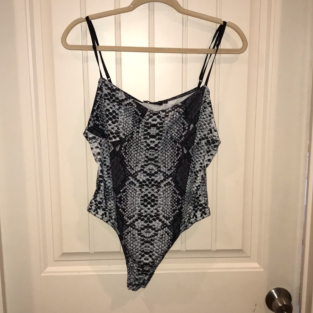 Snakeskin Print PLT Bodysuit